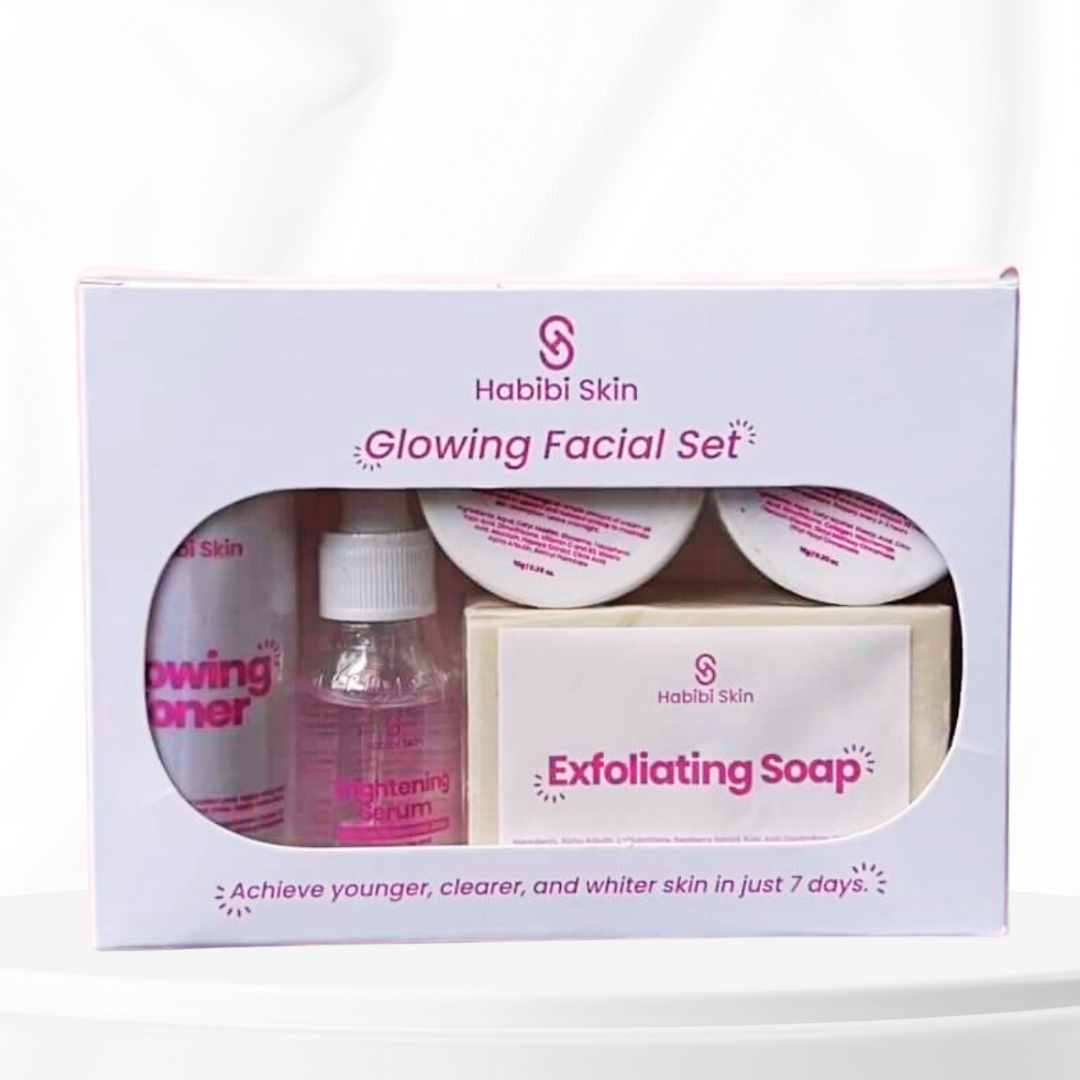 Habibi Skin Facial Maintenance Set – Whitening, Anti-Aging & Acne Control | Complete 5-in-1 Skincare Kit