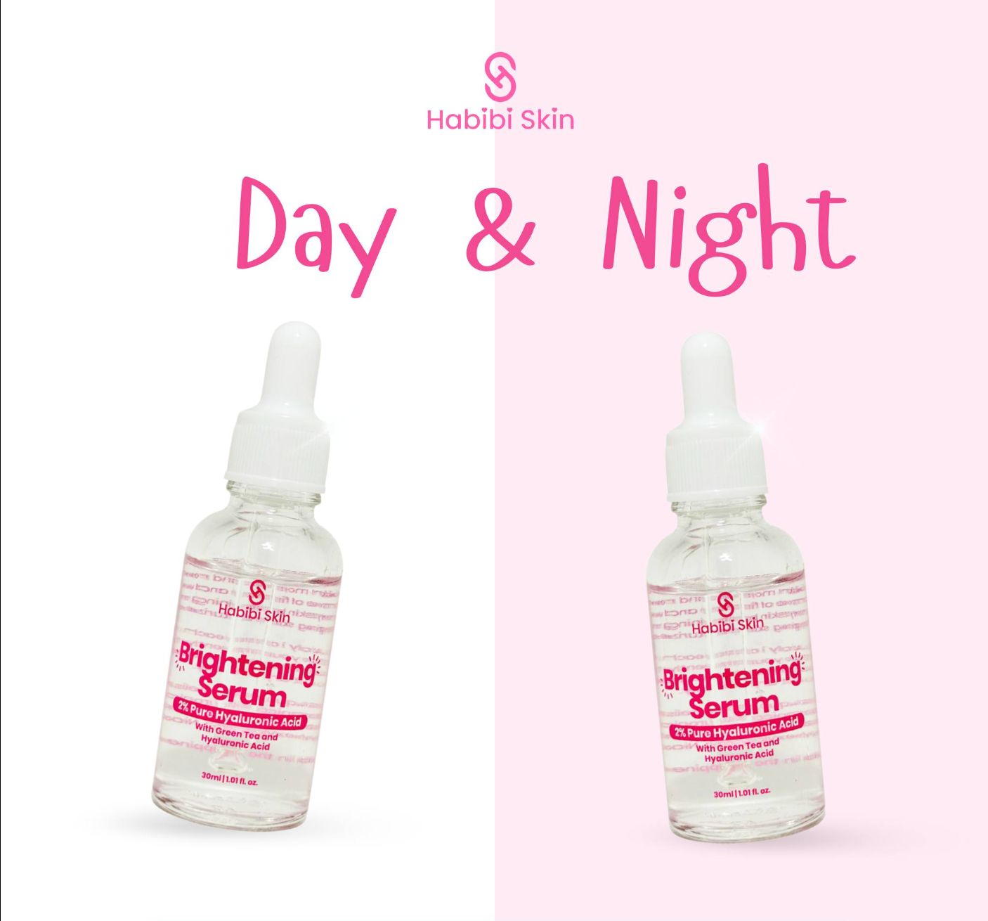 Habibi Skin Brightening Serum 30ml – Hyaluronic Acid & Green Tea | Hydrating, Anti-Aging & Dark Spot Corrector