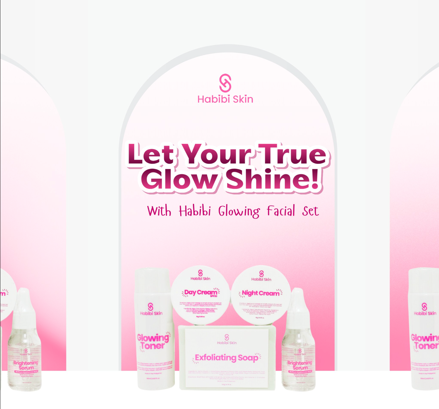 Habibi Skin Facial Maintenance Set – Whitening, Anti-Aging & Acne Control | Complete 5-in-1 Skincare Kit